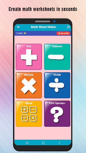 Kid Math: PDF Worksheet Maker ekran görüntüsü