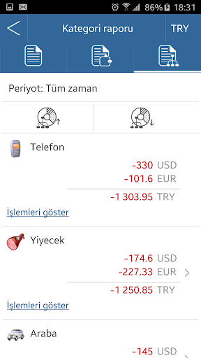 Cüzdanlarım ekran görüntüsü