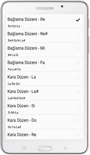 Bağlama Akort Programı ekran görüntüsü