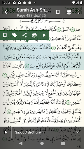 Quran for Android ekran görüntüsü