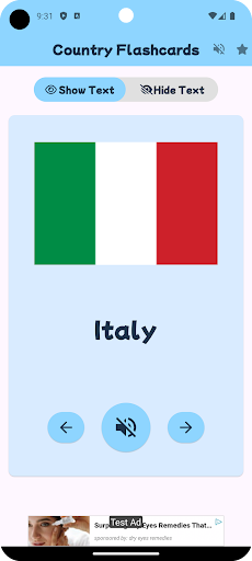 Country Flashcards For Kids ekran görüntüsü