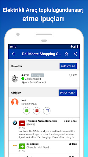 PlugShare ekran görüntüsü