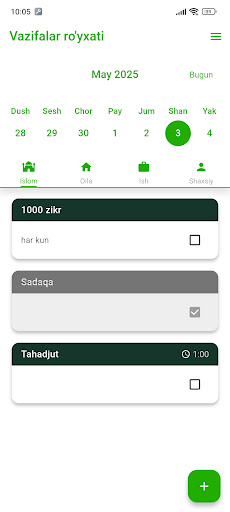 Kundalik ekran görüntüsü