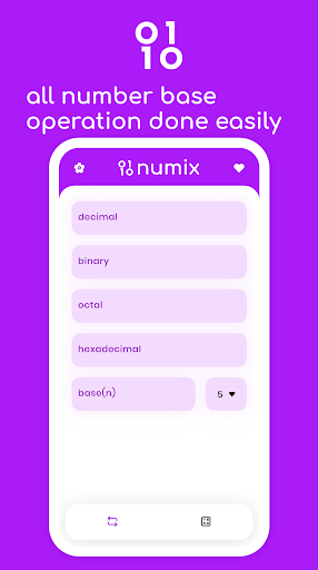 Numix: number base operations ekran görüntüsü