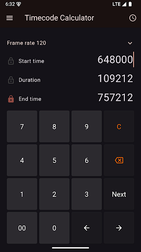 GoWorks Timecode Calculator ekran görüntüsü