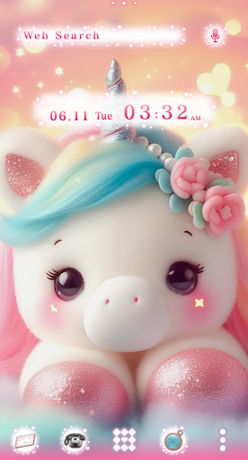 Adorable Unicorn Theme +HOME ekran görüntüsü