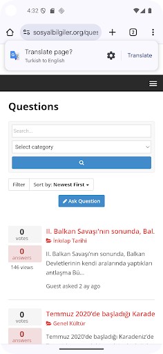 Sosyal Bilgiler ekran görüntüsü