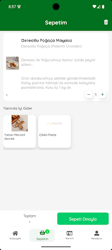 Cepte Yeşil ekran görüntüsü