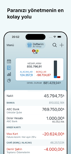 DEFTER - Para Yönetimi ekran görüntüsü