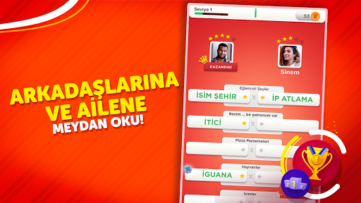 İsim Şehir - Kategori Oyunu ekran görüntüsü