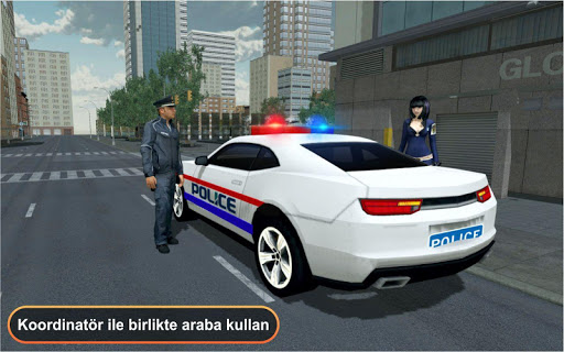 Süper polis araba otopark ekran görüntüsü