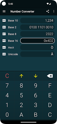 Number Converter ekran görüntüsü