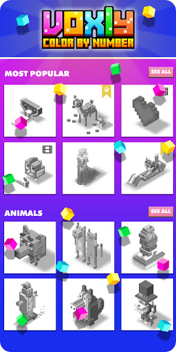 Voxly: 3D Coloring Book. ekran görüntüsü