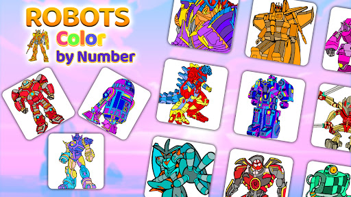 Robots Color By Number Book ekran görüntüsü