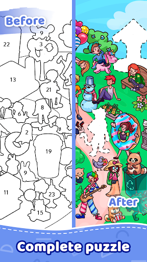 Sticker coloring - art puzzle ekran görüntüsü