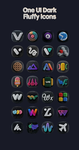 OneUi Dark Fluffy Icons ekran görüntüsü