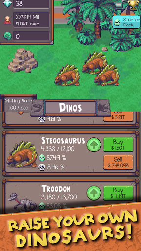 Idle Dino Zoo ekran görüntüsü