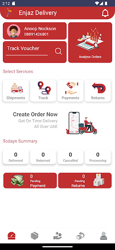 Enjaz Delivery ekran görüntüsü