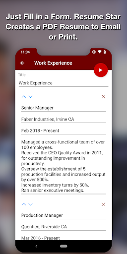 Resume Star - PDF CV Maker App ekran görüntüsü