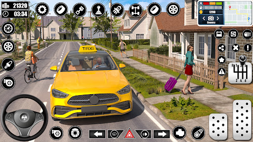 City Taxi Games Car Driving 3D ekran görüntüsü