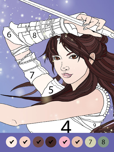 Fantasy Coloring by Numbers ekran görüntüsü