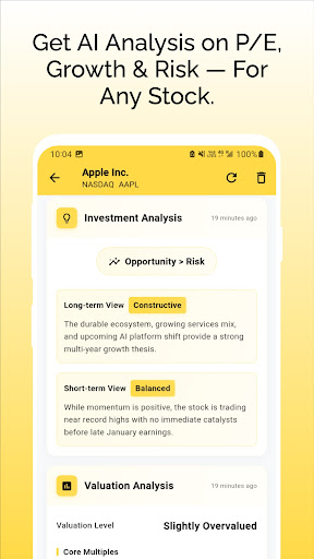 MarketLens: AI Stock Analysis ekran görüntüsü