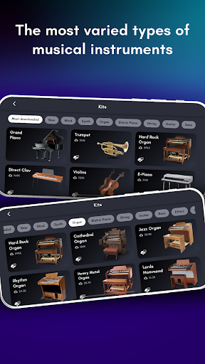 Real Piano: elektrikli klavye ekran görüntüsü