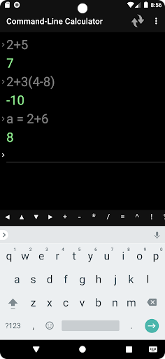 Command-Line Calculator ekran görüntüsü