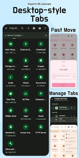 File Manager Tab - Zip, FTP ekran görüntüsü