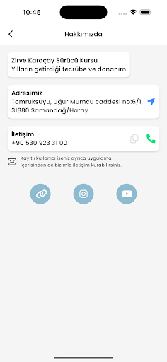 Zirve Karaçay Sürücü Kursu ekran görüntüsü
