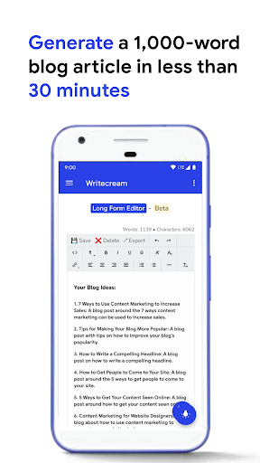 Writecream - AI Content Writer ekran görüntüsü