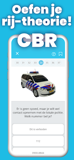 CBR auto 2025 examens oefenen ekran görüntüsü