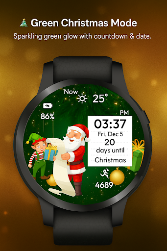 Christmas Dashboard WatchFace ekran görüntüsü
