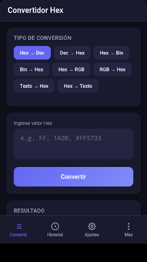 Hex Converter ekran görüntüsü