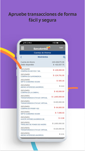 Bancolombia Empresas ekran görüntüsü