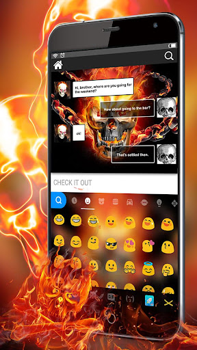 Fire Skull Tema ekran görüntüsü
