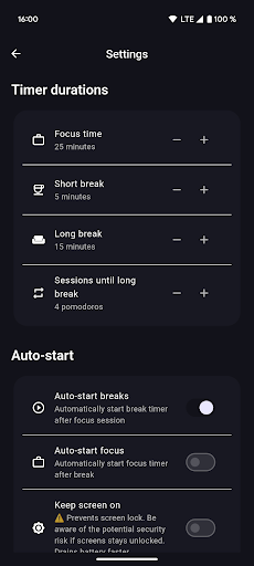 Nuyo Pomodoro Timer ekran görüntüsü