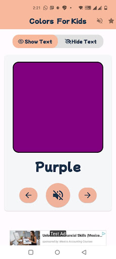 Color flashcard for kids ekran görüntüsü