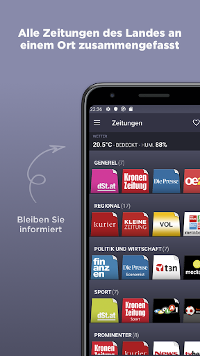 Österreichische Zeitungen ekran görüntüsü