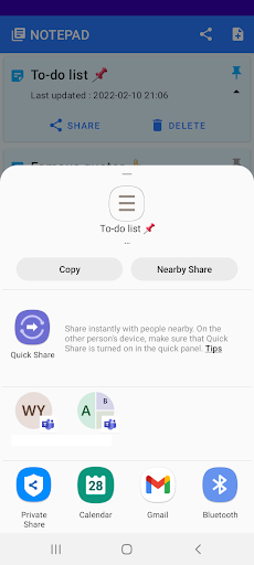 Notepad - offline memo ekran görüntüsü