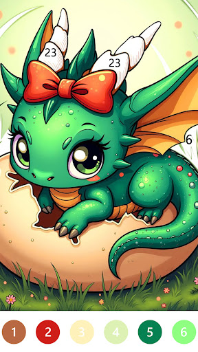 Fairytale Color by number game ekran görüntüsü