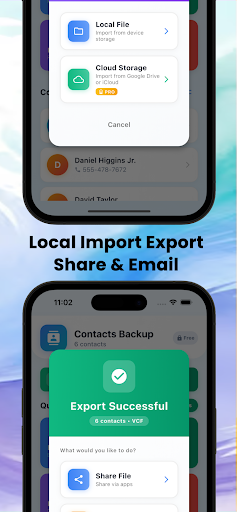 Contacts Backup ekran görüntüsü