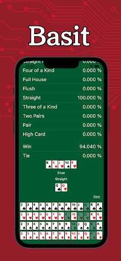 Poker hesabı uygulaması ekran görüntüsü