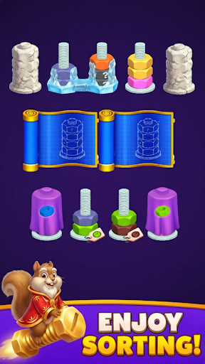 Nut Sort Puzzle: Color Sorting ekran görüntüsü