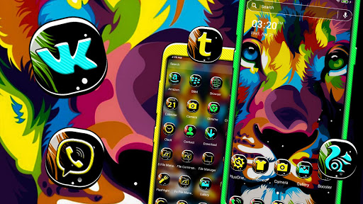 Colorful Lion Launcher Theme ekran görüntüsü