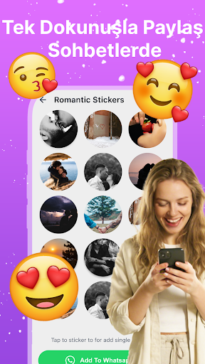 Romantik Çıkartmalar-WASticker ekran görüntüsü