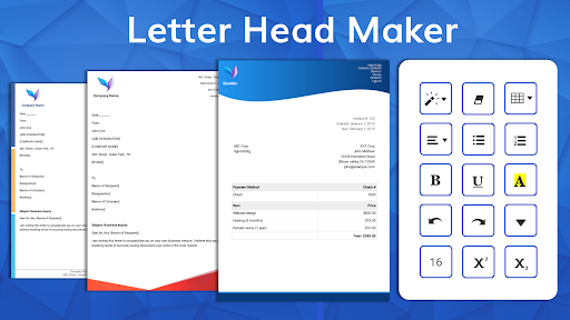 Letterhead Maker with logo PDF ekran görüntüsü