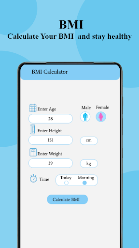 BMI Calculator; Weight tracker ekran görüntüsü
