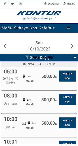 Kontur Turizm ekran görüntüsü