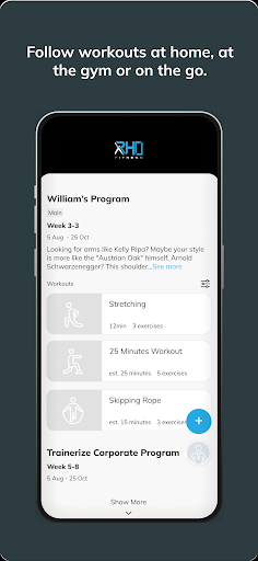 RHO Fitness ekran görüntüsü